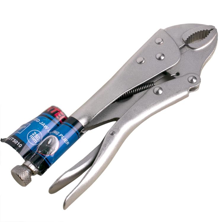 Fixtec Hand Tools Vise-Grip Original Carbon Steel Surface Nickel Plated 10inch Curved Jaw Locking Pliers