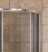 Factory Suppiler Small Corner Bathtub Grey Glass Shower Combo with Silding Door