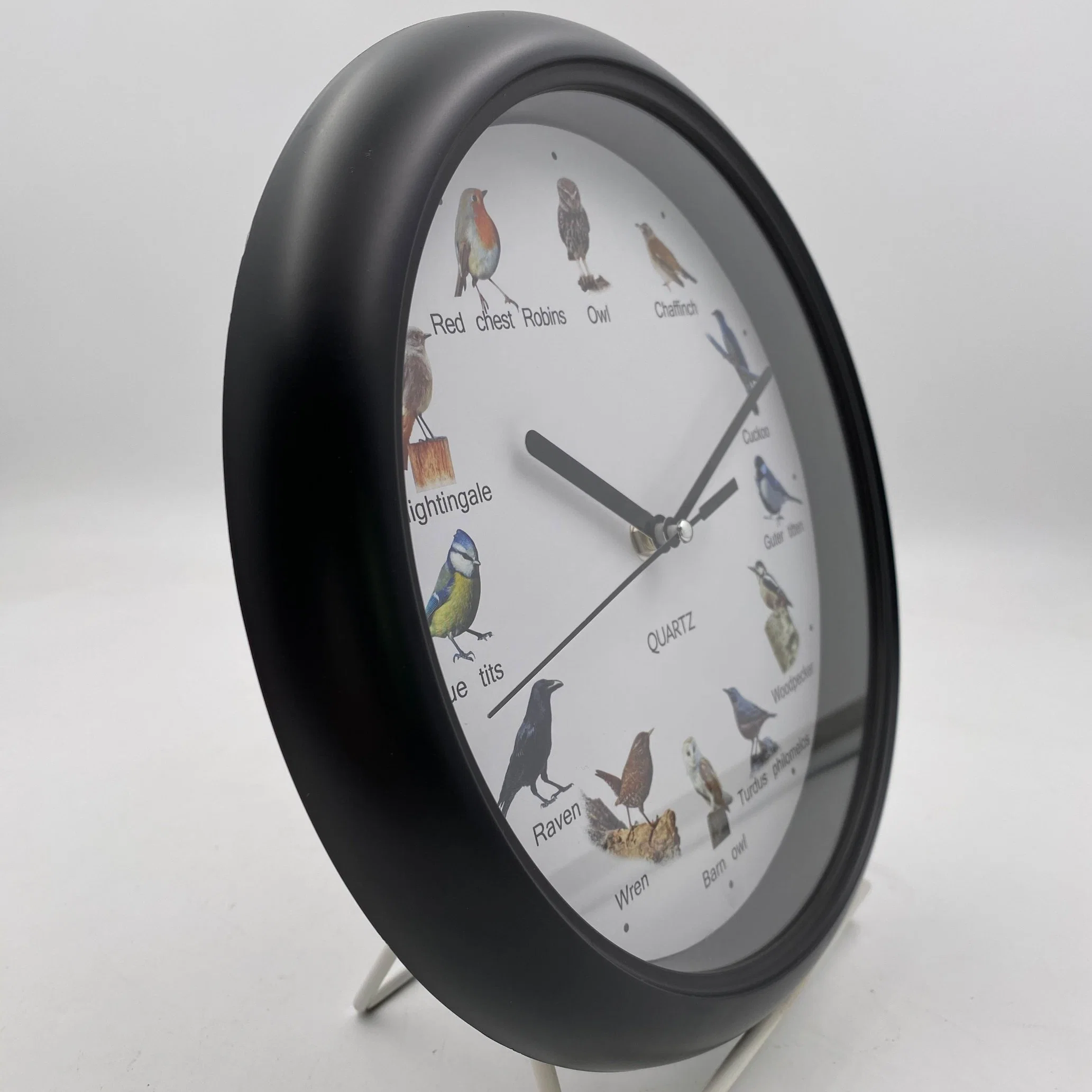 Le chant des oiseaux de 12 pouces Musical Horloge murale en plastique Bird Horloge murale d'alarme sonore