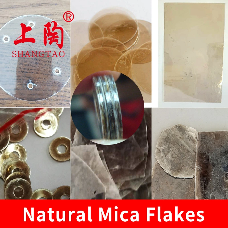 Comercio al por mayor precio de hojuelas de Mica natural para el revestimiento de mica moscovita