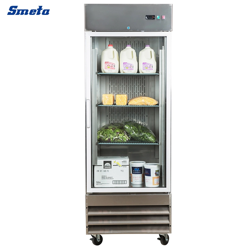 Smad Commercial 115V Kitchen Stainless Steel Solid Door Reach-in Refrigerator