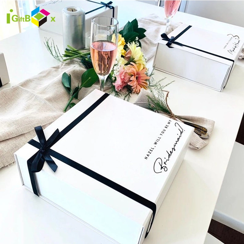 Luxus Kleidung Verpackung Kosmetik-Set Hochzeit Gunst Geschenkboxen mit Bändchenverzierungen