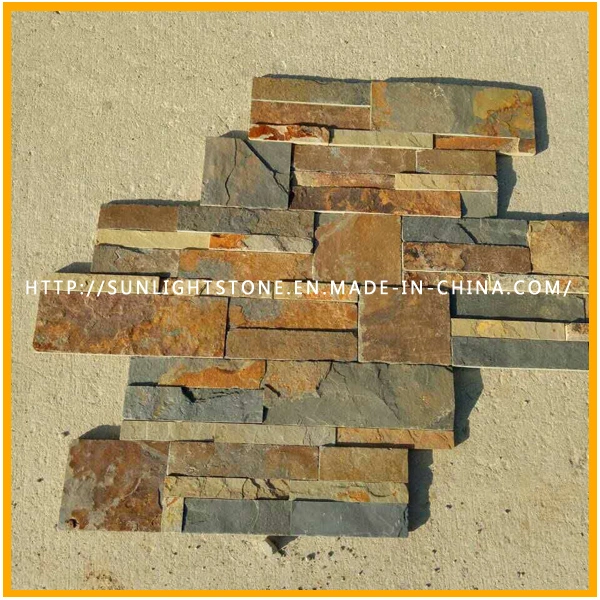 Black Slate/Yellow Wooden Slate/Rusty Slate/Blue Slate Culture Stone for Wall