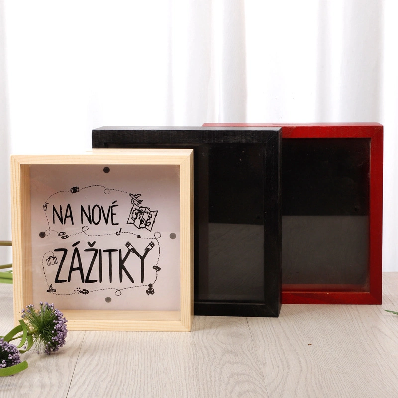 Standing Photo Frame, Creative and Multifunctional Shadow Wooden Box & Picture Frame for Storage