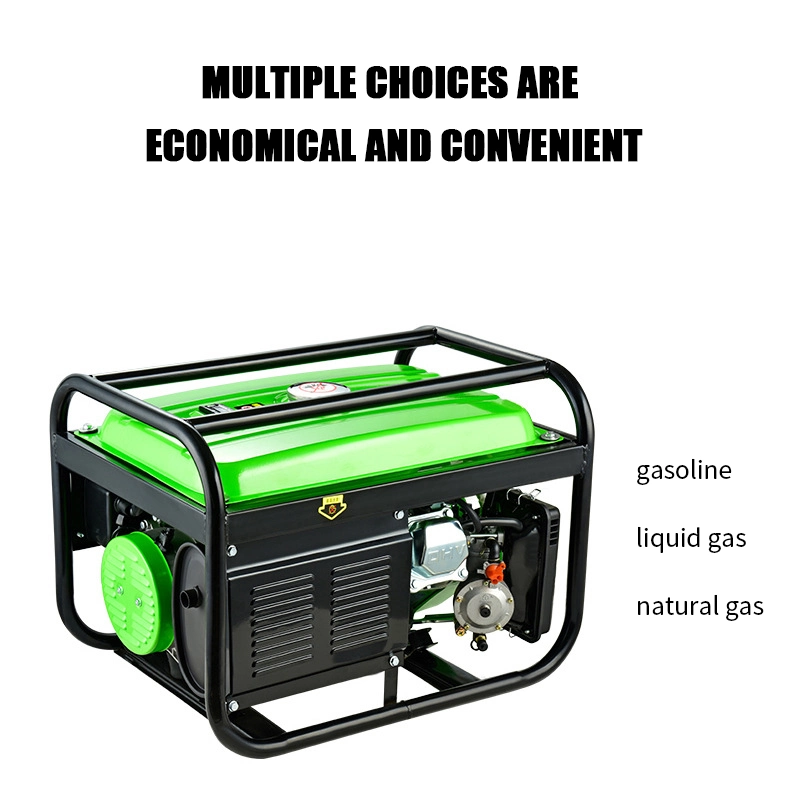 3kw Gas Natural gasolina Tri-Fuel Generador Portátil de 4 Tiempos Generador Monofásico