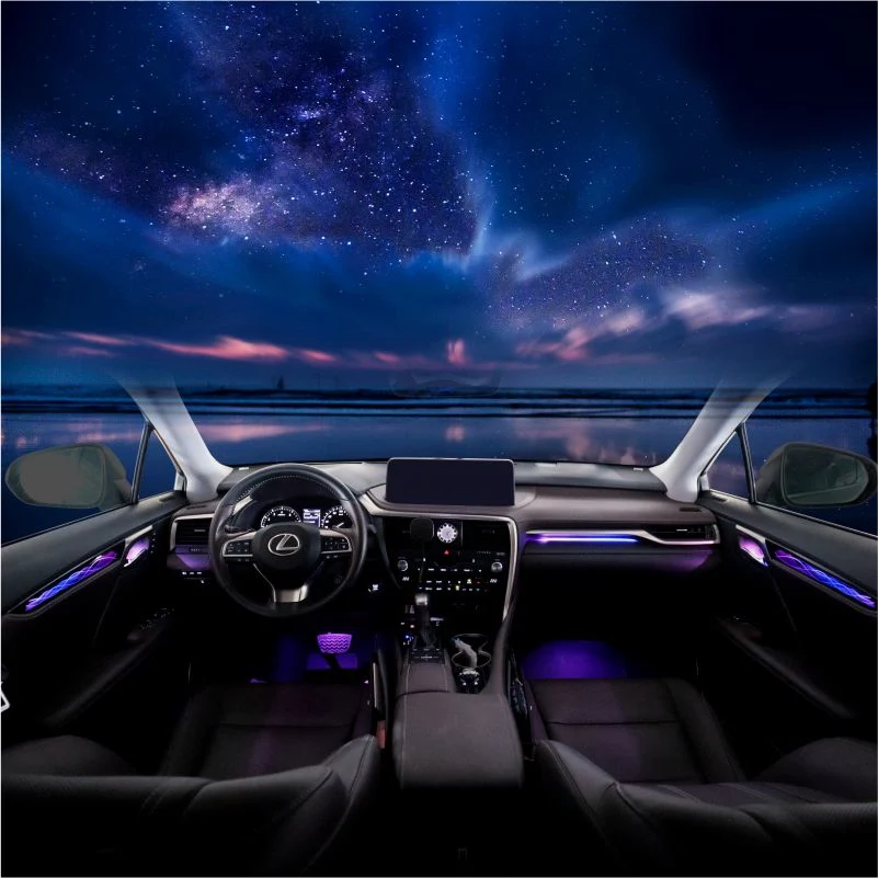 Decorative Atmosphere 12V Flexible APP Control RGB Full Color Car Interior Ambient