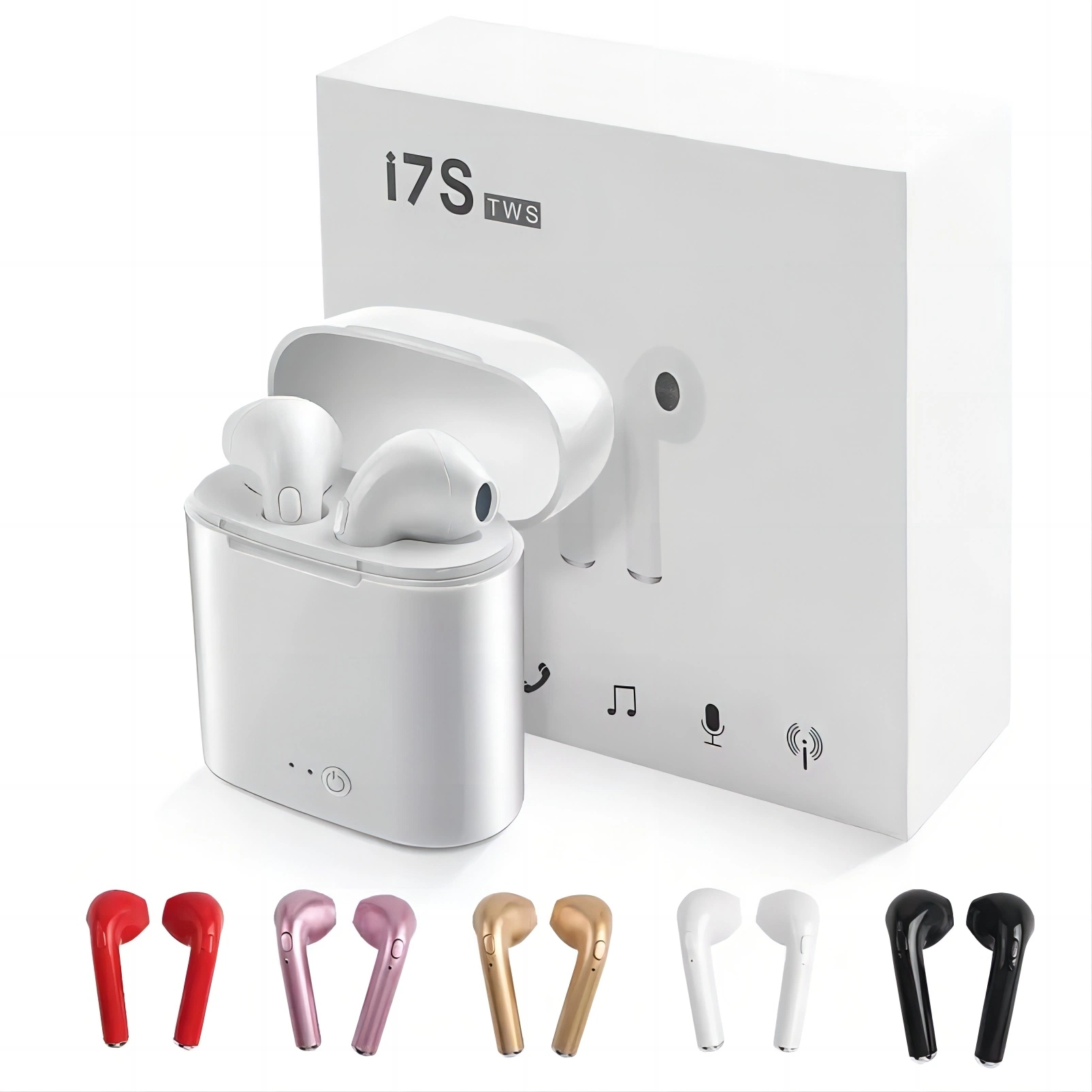 I7s TWS 5,0 Mini-Kopfhörer kabelloses Headset HiFi-Stereo-Kopfhörer Wasserdichter Sport Earbud Kopfhörer