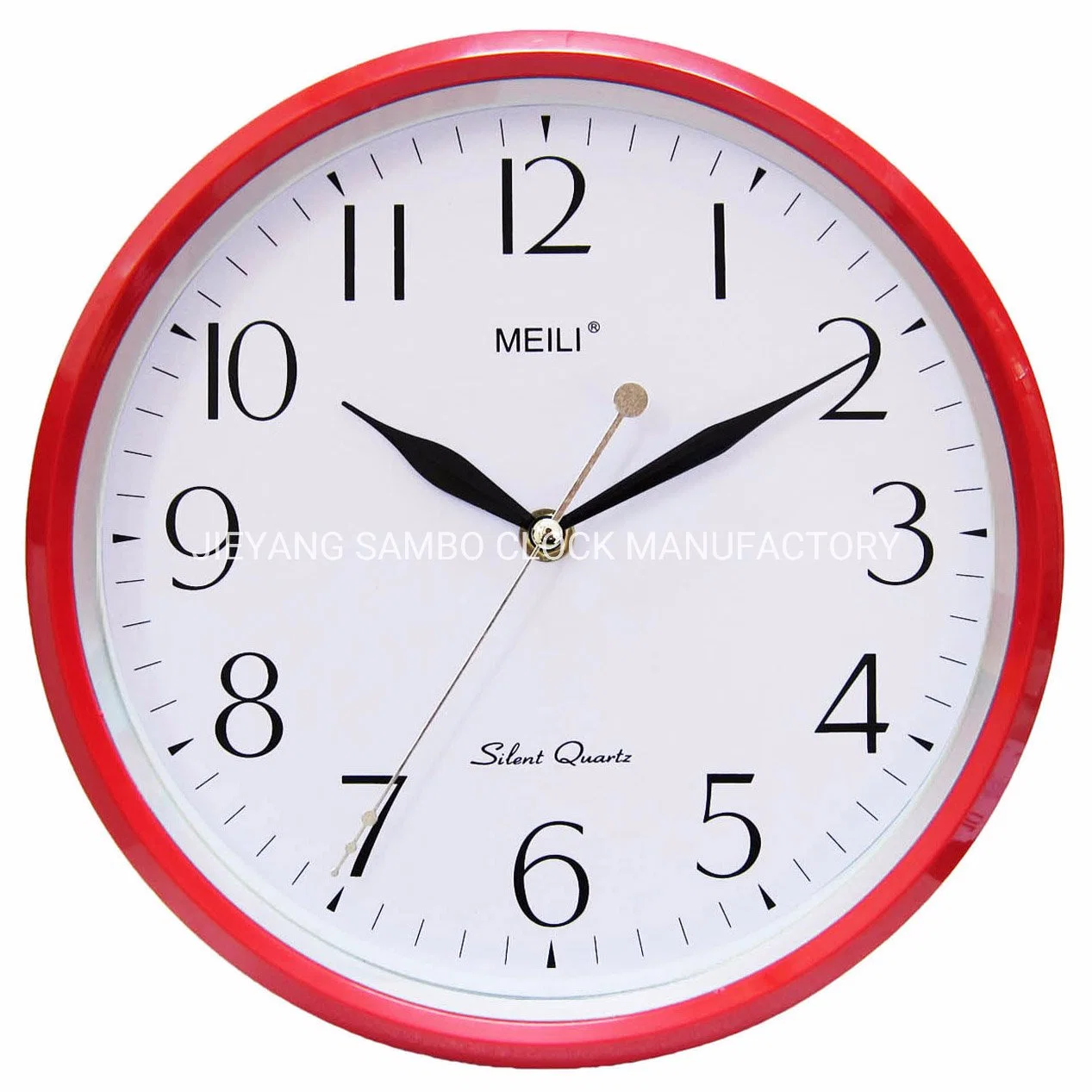 Round Plastic 10inch Wall Clock for Promotion Gift