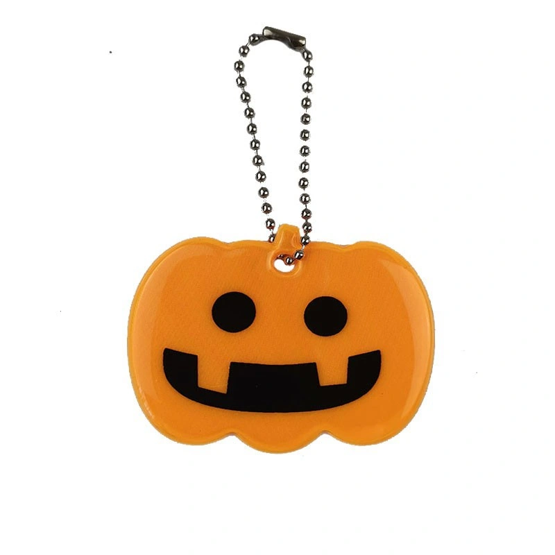 Custom Halloween Reflective Key Chain Backpack Pendant Kids Schoolbag Safety Reflectors