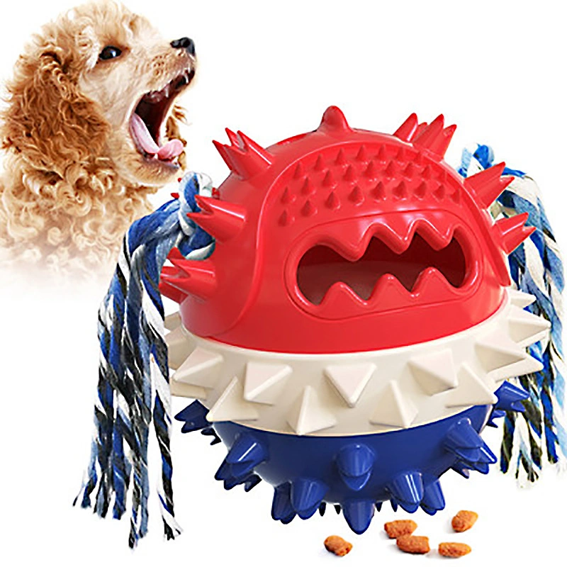 Dog Toys Floating on Water Pet Toothbrush with Noise Chew Grinding Teeth Leakage Ball Sound Dog Toy