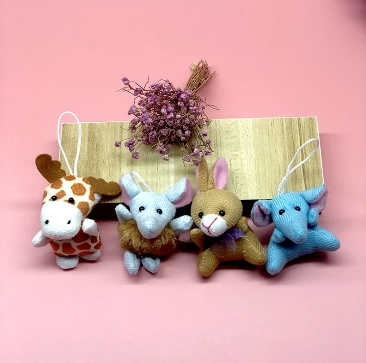 Christmas Easter Gift Multi Pack Push Toys Mini Cute Plush Animals Keychains