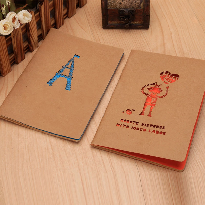 Special Design School Stationery Notebook Cute Kraft Paper Notepad for Gift