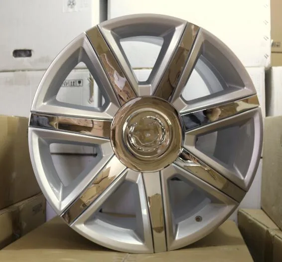 for Cadillac Escalade Passenger Car Low Pressure Process 22*9 Inch Alloy Wheel Rim Silver Color with Chrome Inserts