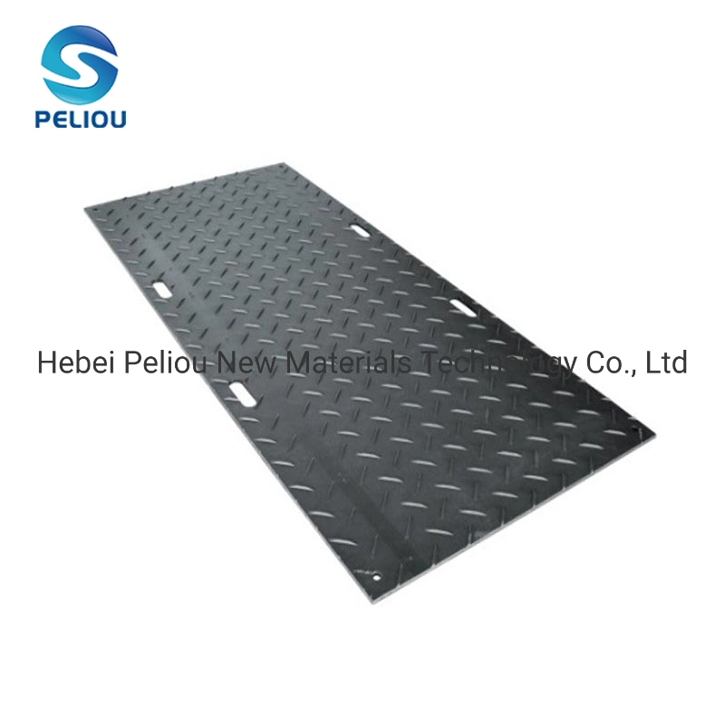 4X8 Feet 1/2 Inch Thickness Portable Wear Resistant Anti Impact Easy Cleaning Plastic Sheet HDPE Temporary Ground Mats for Construction