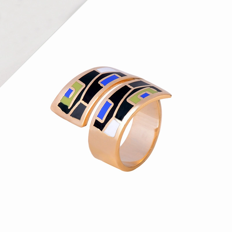 Enamel Special Pattern Open Ring