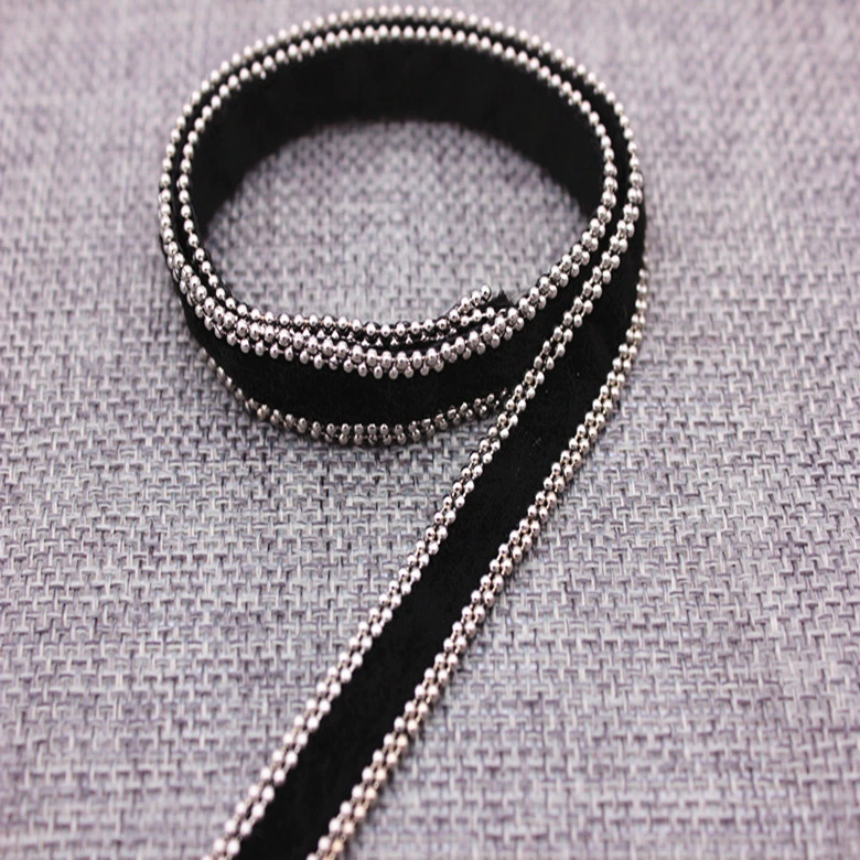 12mm Metal Bronze Black Braid Beaded Ball Chain Trim Mesh Lace Ribbon Tape Applique Sewing