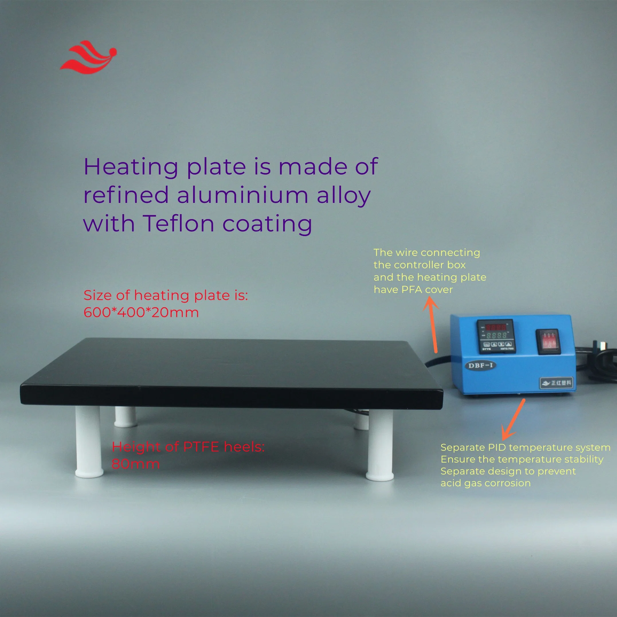 400*300 Anti-Corrosion Electric Heating Plate for Digesting Samples and Catching Acid with Beaker