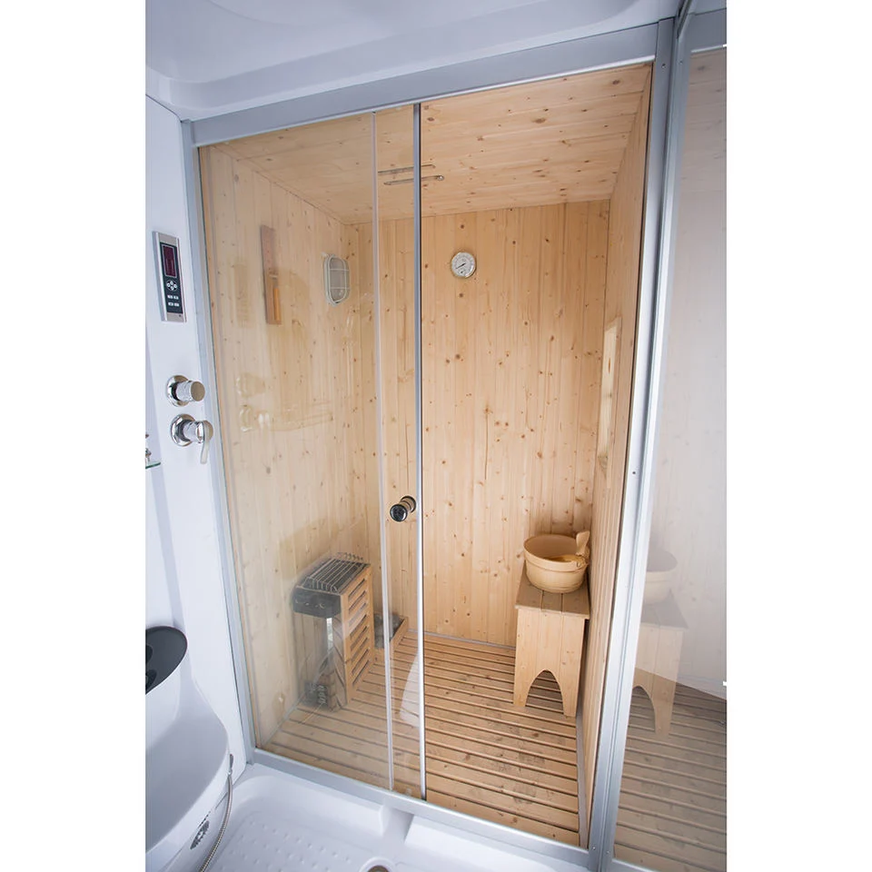 Bathroom Sauna Combination Sliding Glass Door Portable Wood Sauna Room