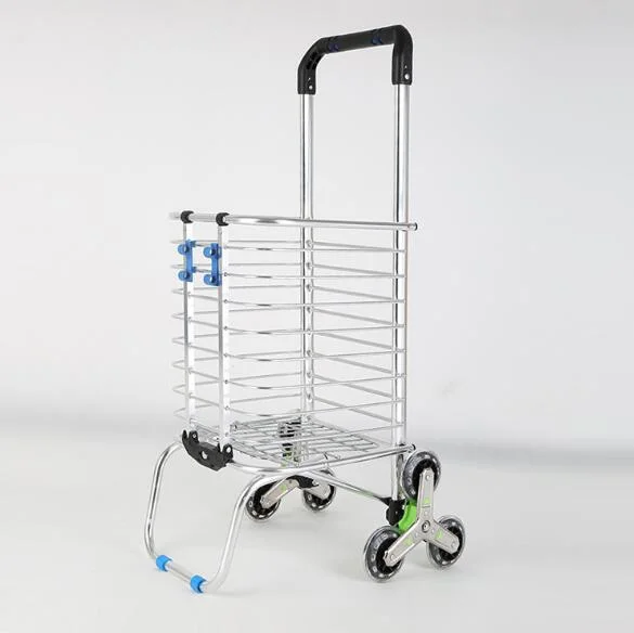 China Wholesale/Supplier Aluminum Alloy Foldable Shopping Vegetable Cart with Multi Colors Bags