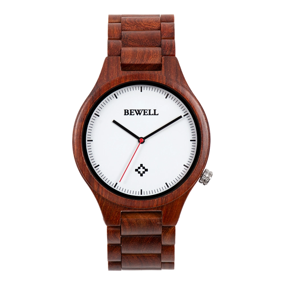 Big Promotion Executive Leather Wooden Watch Men with Japanese Movt Custom Your Gshock Quartz Wristwatch