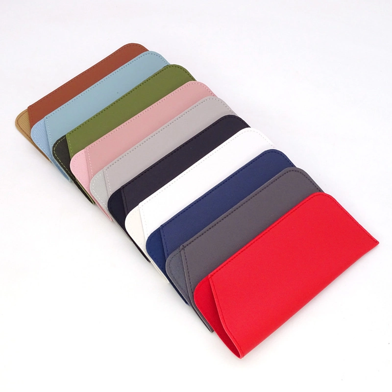 Artificial Leather Soft Eyeglasses Bag Anti-Slip Eyewear Sleeve Glasses Pouch Holder