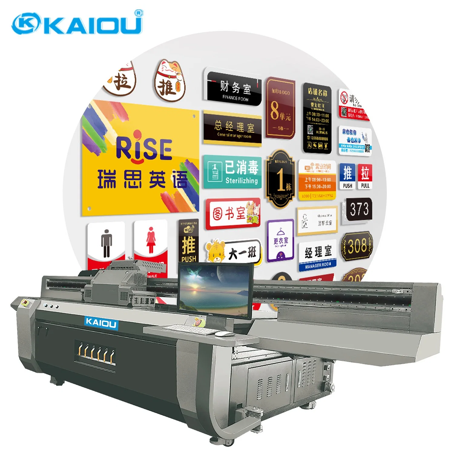 China 2513 Glass Metal Wood Flatbed UV Printer Ricoh G5 Newest Industrial Printing Machine