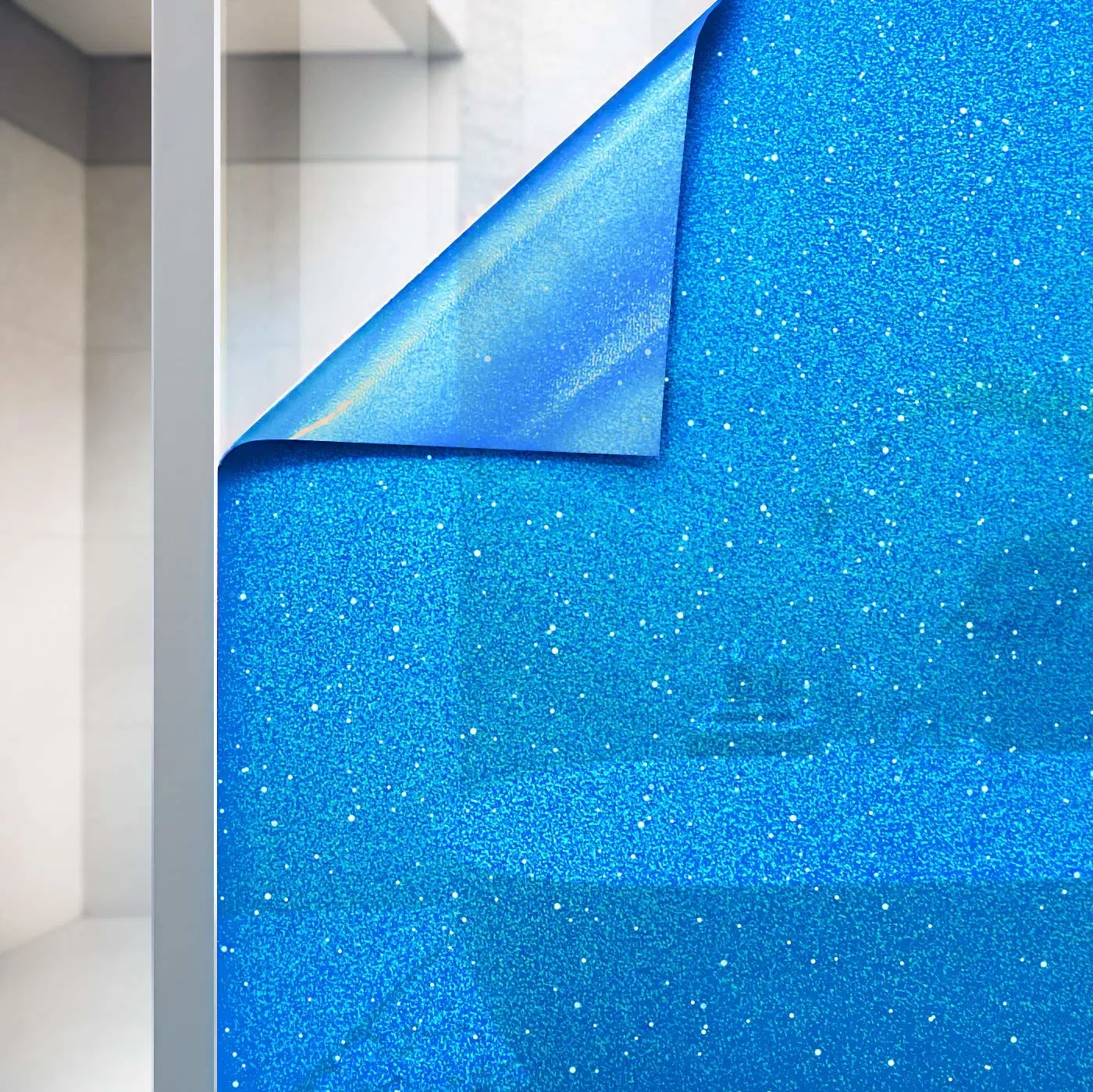 Frosted Opaque Shiny Glitter with Pattern 3D Static Window Filmfor Glass and Window Protective Adhesive Film Supplies