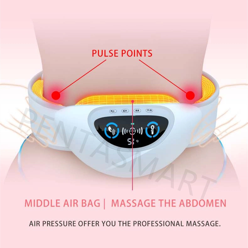 OEM Heating Abdomen Massage Belt Pressure Kneading Red Light Therapy Waist Massager