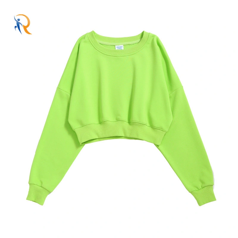 Pure Color Simple Style Terry Short Cropped Womens Sweater Jkt-462