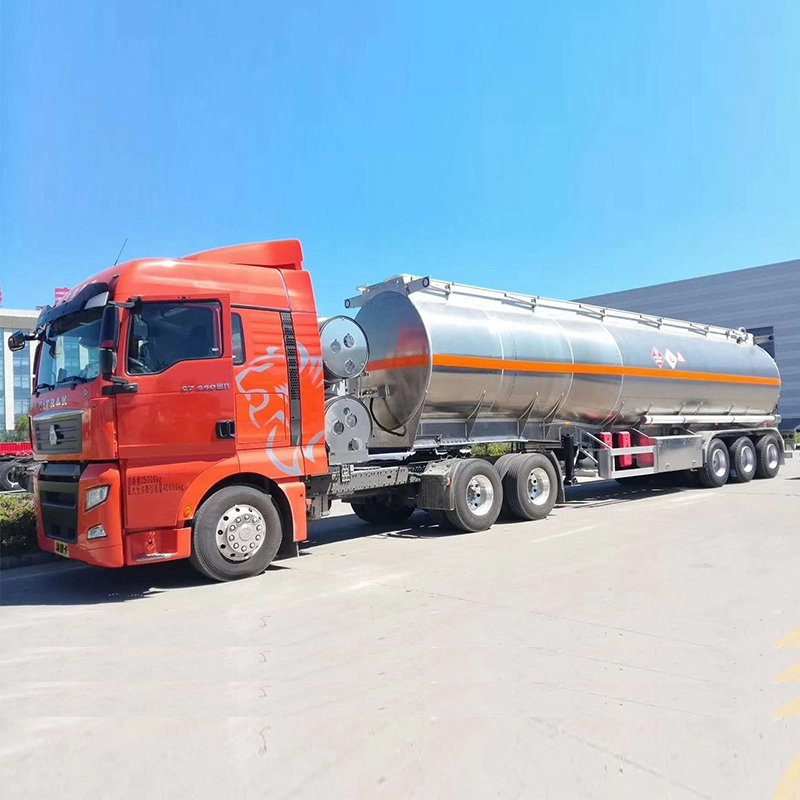 3 Achse 42000L 45000 Liter Aluminium Tankwagen Semi Trailer 5 Kompartiment in Kenia Simbabwe