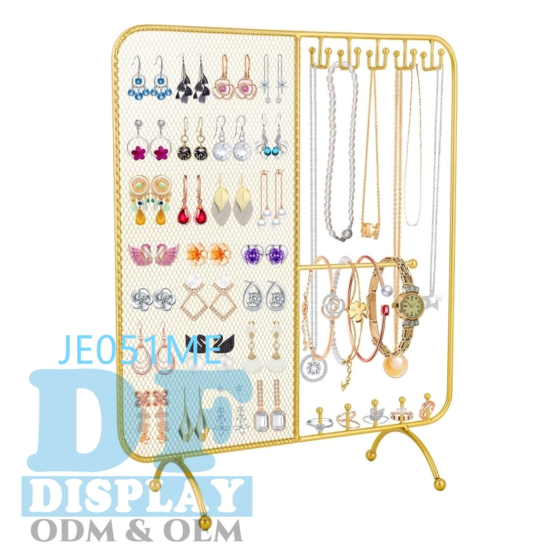 Earring Holder Organizer Gold Jewelry Organizer Stand Display for Hanging Earrings Bracelet Necklaces Ring Watches