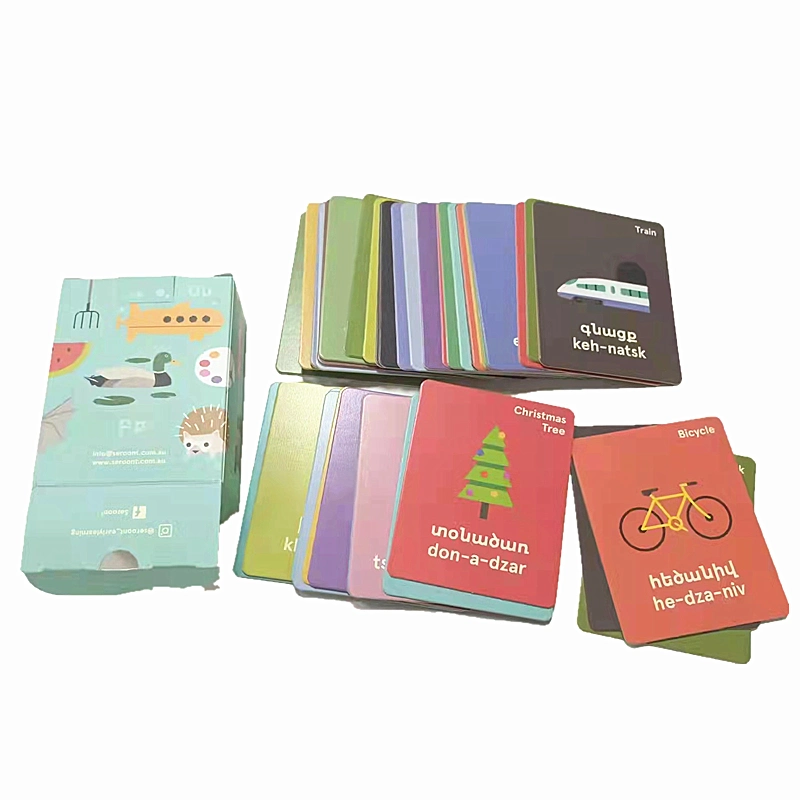 Custom Playing Cards Front and Back Printing Paper Board Game Sets Educational Card Printing