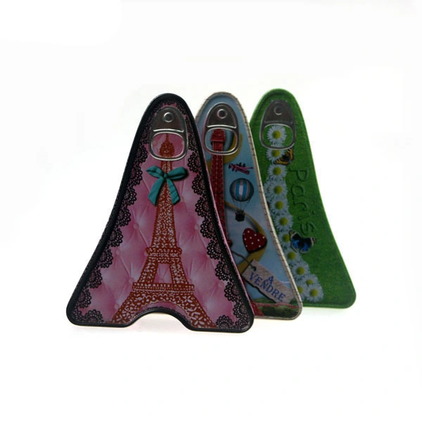 Custom Irregular Tower Shaped Paris Tourist Souvenirs Gift Packaging Tin Box