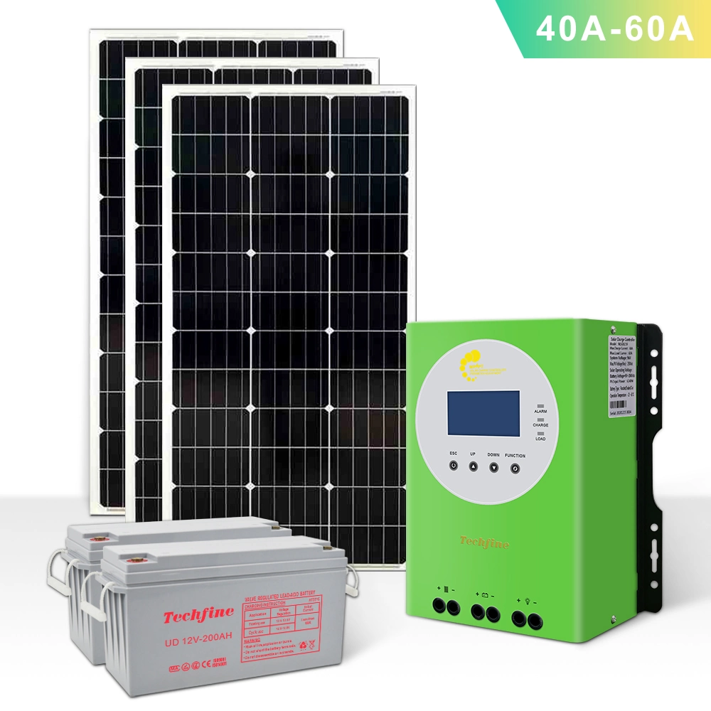 Techfine 40un cargador solar MPPT Controlador con pantalla LCD inteligente