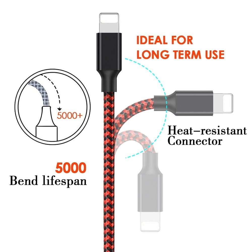 Acessórios de micro-telefone longos com entrançado de nylon