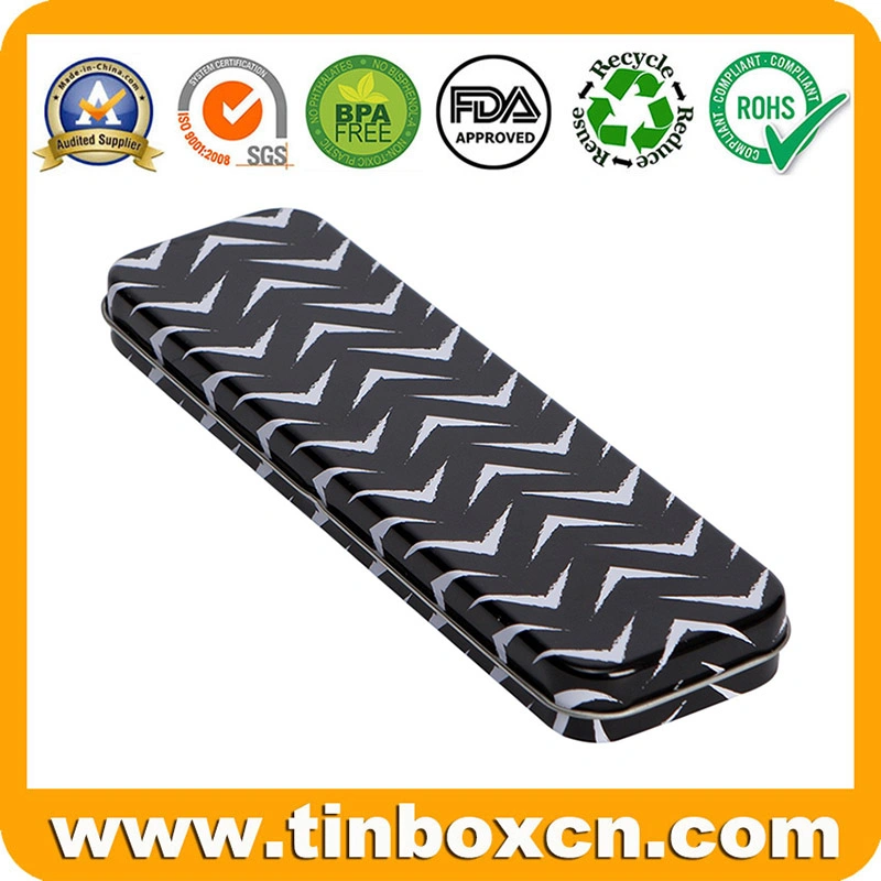 Empty Custom Metal Pencil Tin Box for Writing Case Gift Packaging