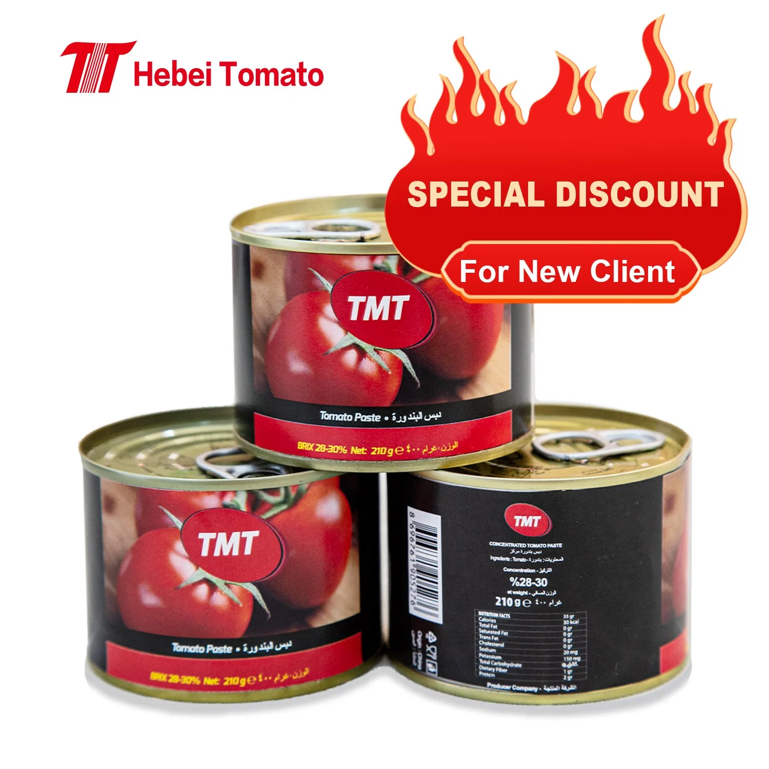 Tomato Paste for Nigeria Market 2200gx6tin/CTN Bright Red Tomato Paste