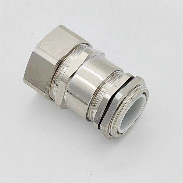 Lockable Cable Gland for Metal Flexible Conduit Pg21-DN20 Brass Nickel Plated