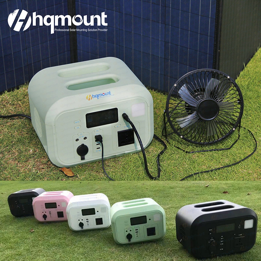 HQ Mount Portable Power Station 600W Solar Power Station Solar Generator