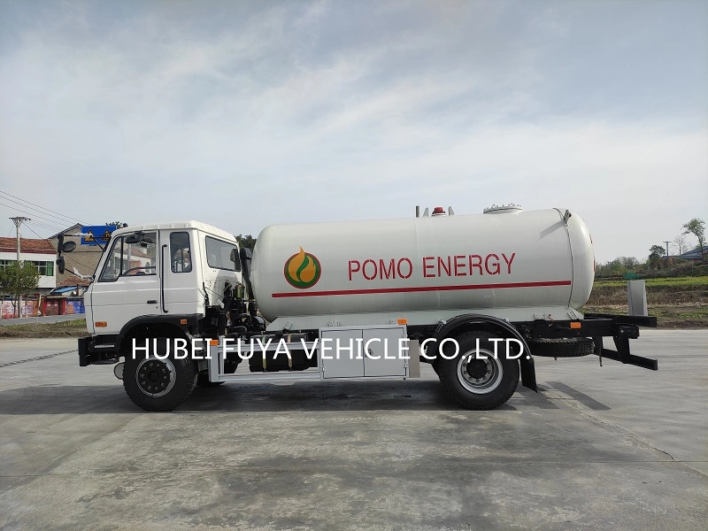 190HP 4X2 Euro 3 Dongfeng 5mt 10000liter LPG Gas Tank Truck for Loading