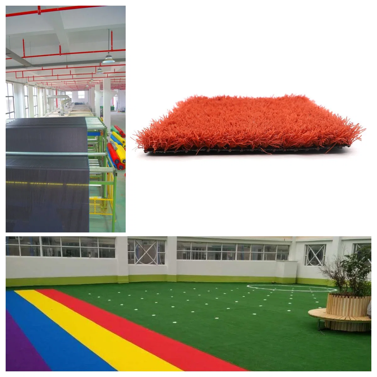 4 colores mejor venta de rollo de césped sintético de alta calidad al aire libre Jardín alfombra de césped Césped Artificial Césped falsos