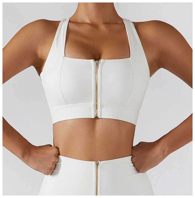 Soutien-gorge de sport en gros, soutien-gorge de course antichoc, dos magnifique, vêtements de sport style gilet de soutien-gorge de yoga compact, haute résistance, vêtements de fitness pour salle de sport.