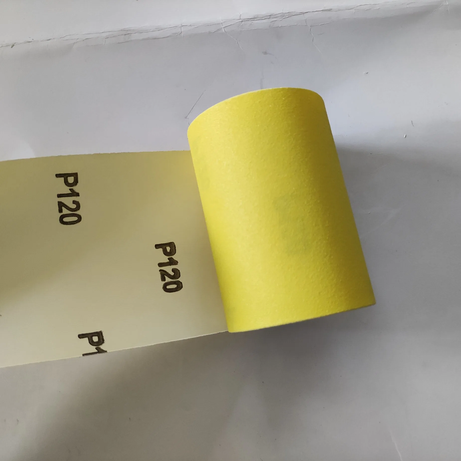 Colorful Sand Paper Roll White Paper Yellow Aluminum Oxide