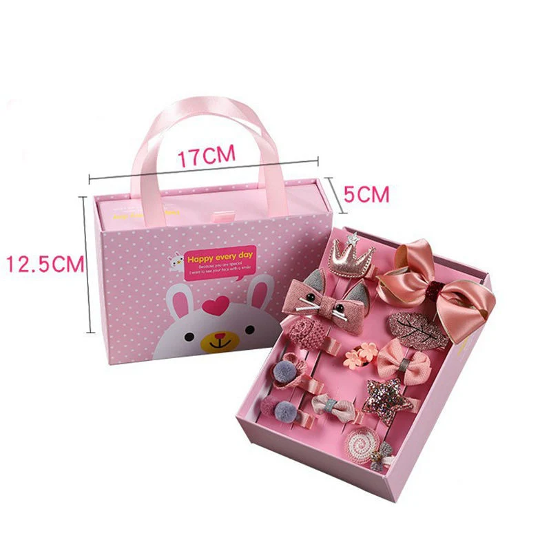 Fashion Hair Accessories for Women Elastics Hair Clips Bows Barrettes Hairpins Gift Box Set for Girls Toddler Kids