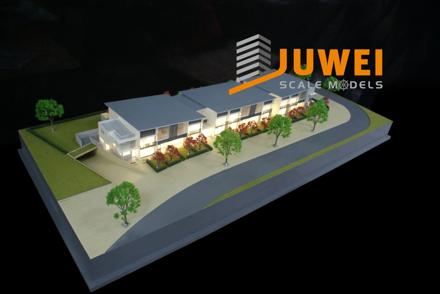 Plastic Residential Scale Model with Lighting Effect (JW-124)