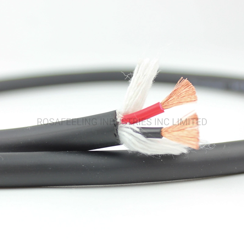 Conductor de cobre de 2 núcleos eléctrico de cable de PVC flexible de altavoces de sonido Cable de control LVDS Ts 6,35mm macho (FSC14)