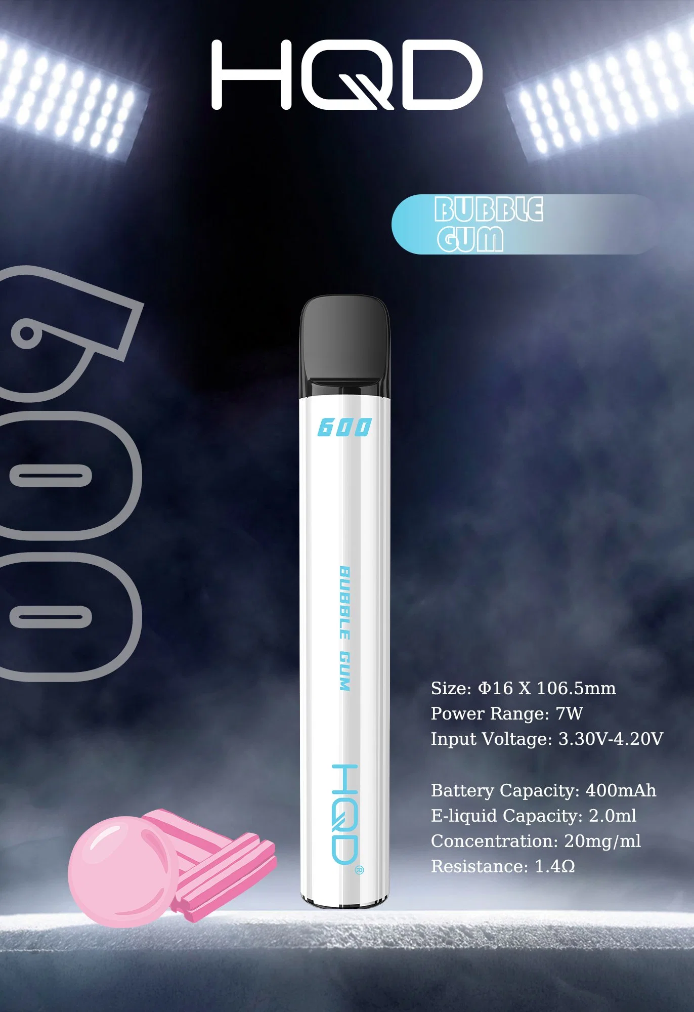 2023 New Arrival Hqd 600puffs Vape Disposable/Chargeable From Hqd in 1688 Alibaba OEM/ODM Available