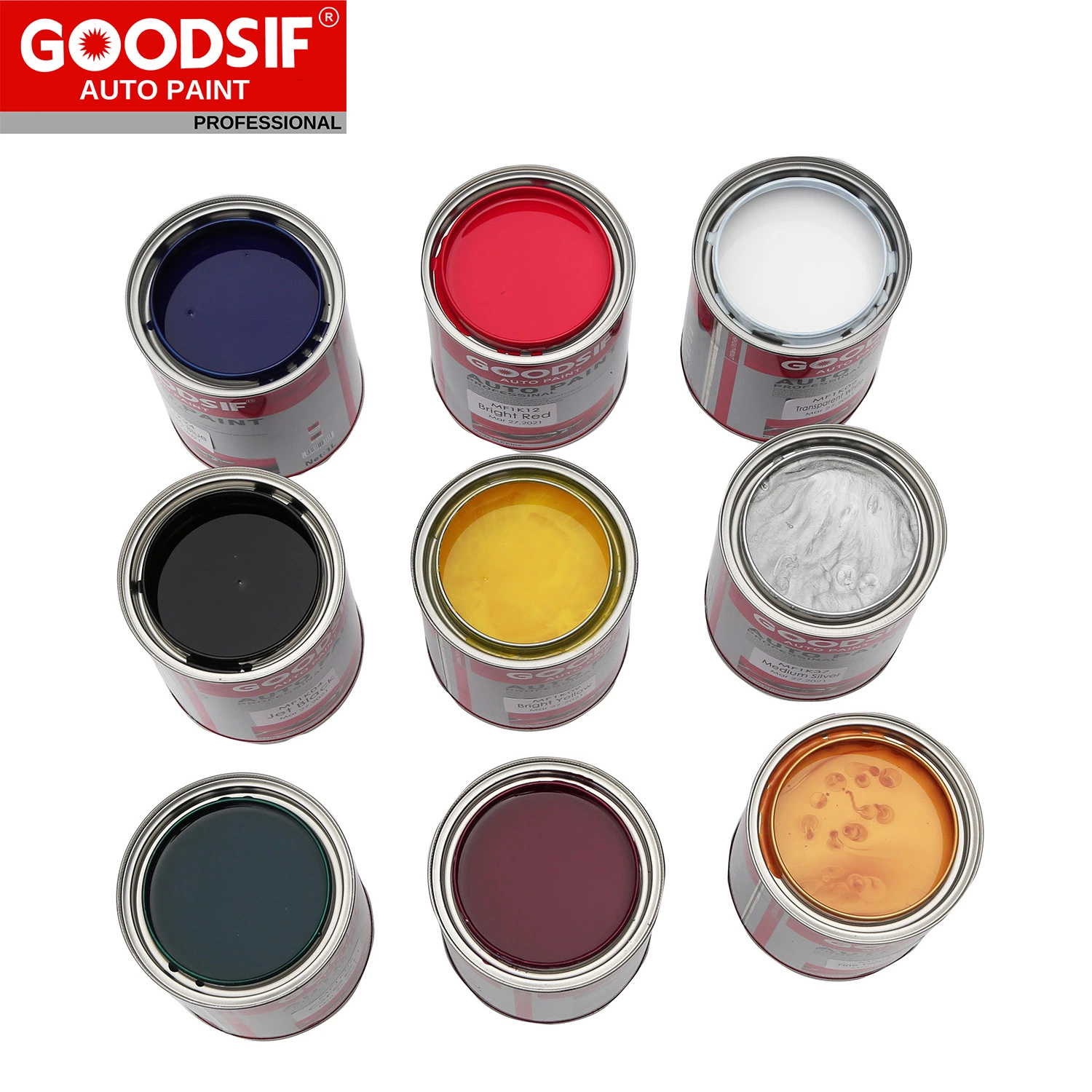 High quality/High cost performance  Goodsif Auto Paint Car Refinish Automotive Repair Base Spray Coat 1K/2K Pigment Paint