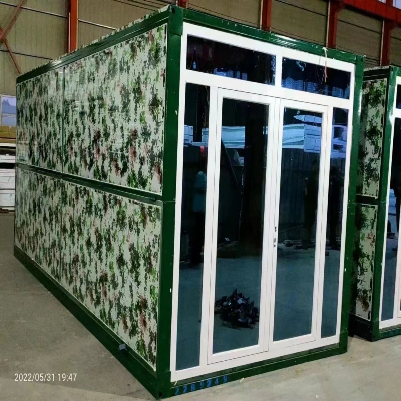 Prefabricated Modular Foldable Container House Frame Prefab 20FT 40FT USA with Solar and Plumbing