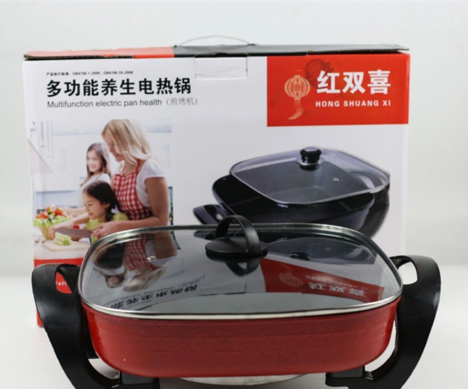 Chinese Portable Electric Cooker Non-Stick Hot Pot Electric Multi-Function Hot Pot 5L Non Stick Health Pot Heating Pot Electric Hot Pot Multifunction Hot Pot